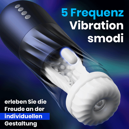 Rocket Cup Masturabtor 3 Rotierend 5 Vibrierend Dehnbar & Heizen