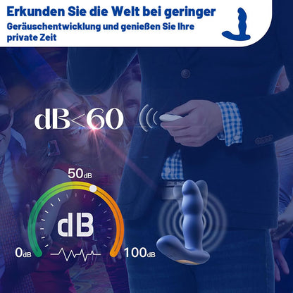 Prostata-Massagegerät mit Fernbedienung und 360°-Drehung für Fortgeschrittene