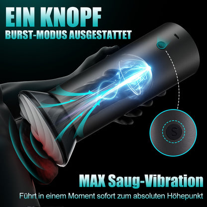 Bliss - 9 Saugmodi & Kraftvolle Vibration 2,8x Breite Hülle Elektrischer Masturbator für Männer