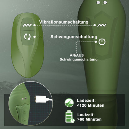 【Nur in Weiß erhältlich】Logan 10 Vibrations- und Schwingungs-Prostata-Massagegerät mit 2 Penisringen für Männer und homosexuelle Paare