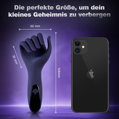 “Gottes rechte Hand” – Vibrationsfunktion mit 9 Frequenzen, simuliertes Design, geeignet für Anwender mit großem Penis.