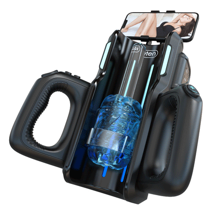 LETEN Masturbator mit 10 stoßenden Hochgeschwindigkeits und Telefonhalter