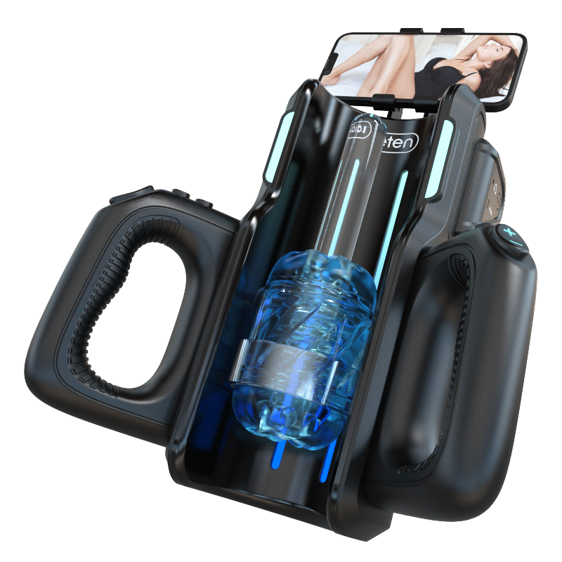 LETEN Masturbator mit 10 stoßenden Hochgeschwindigkeits und Telefonhalter