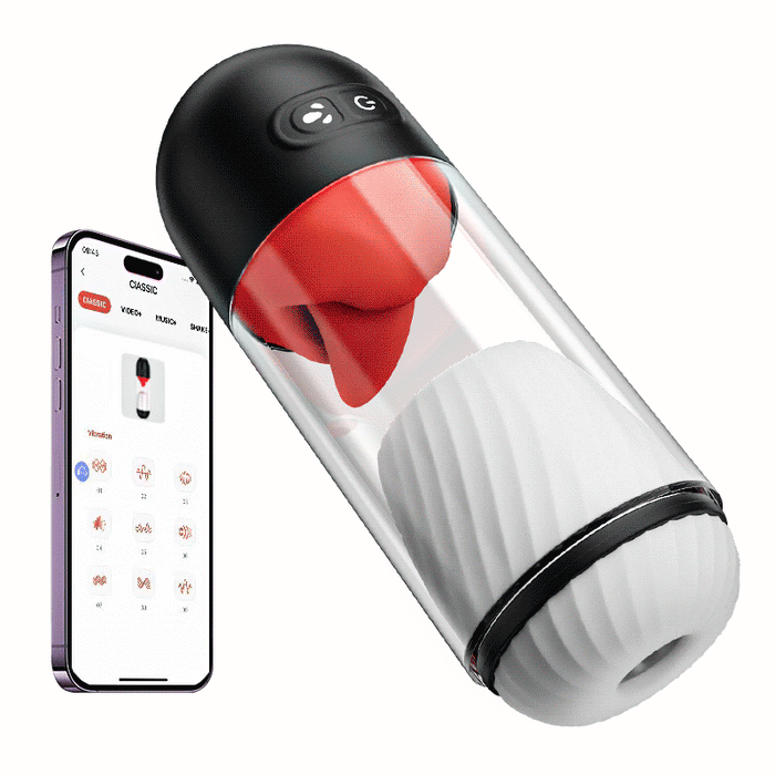 Oralsex-Banshee-Masturbator 4 in 1，Abnehmbarer，9Drehung 9Vibration，IPX7