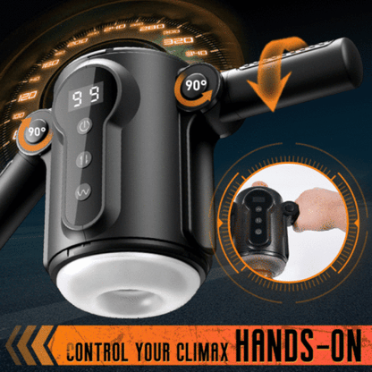 Automatischer Masturbator für Männer mit zwei Griffen und Stretch-Vibrationen mit 9 Frequenzen