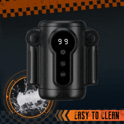 Automatischer Masturbator für Männer mit zwei Griffen und Stretch-Vibrationen mit 9 Frequenzen