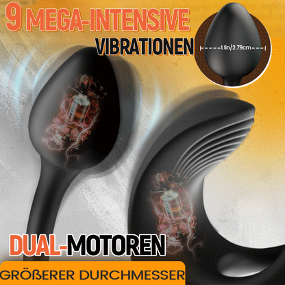 【Free  lub!】Zenith - Anal Plug kugelförmiger Vibrationsstimulator mit Penisringe