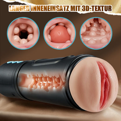 Tornado – Realistische Textur, verlängerter Kanal, männlicher Masturbator mit 10 Vibrations- und 5 Saugmodi