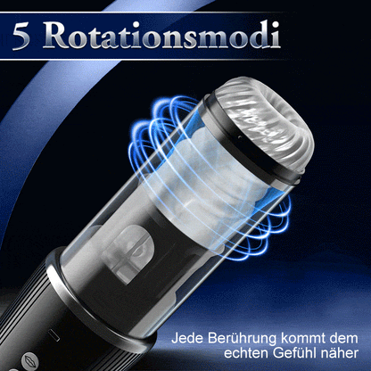 【Datenschutzverpackung】6-in-1 Masturbator 5-Rotation, Saugfunktion, 7-Vibration, Vakuumklemmung, Penis-Massagegerät