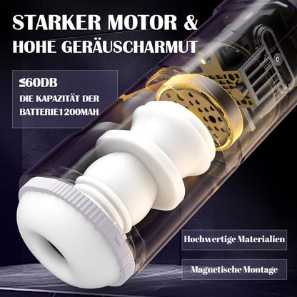 7 einziehbares Ein-Knopf-Burst-Lautloses elektrisches Masturbationsgerät für Männer