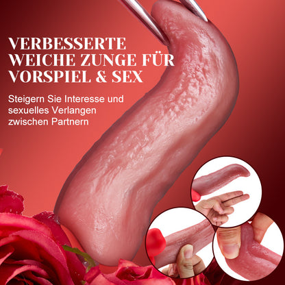 Vesper - Tiefes Zungenleck-Vibrator für verlängertes Vergnügen mit 10 Wellenbewegungen & 10 Klitoris-Vibrationen – G-Punkt