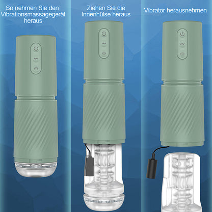 Abyss - 10 Saug- & 10 Vibrations-Vakuum-Penis-Pumpe Vergrößerungspumpe männlicher Masturbator