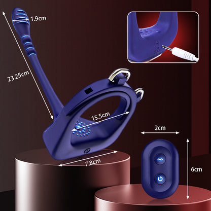 Herr der Ringe 10 Vibrierender Analmassager mit Penisring