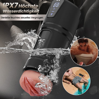 Challenger - 10 Vibrationen, 5 Saugungen, Ultra-Realistische Vagina, Simulierter Masturbator