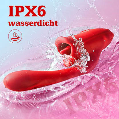 【Versand innerhalb von 24 Stunden】G-Punkt-Slap-Vibrator mit Zungenleckfunktion & Vibrationszunge