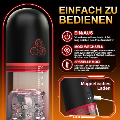 2 IN1 9 Vibration 3 Saugmodi Penispumpe S-HANDE