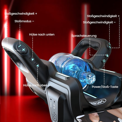 LETEN Masturbator mit 10 stoßenden Hochgeschwindigkeits und Telefonhalter