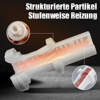 Tragbarer 7-stoßender und vibrierender, erhitzender Vocal-Masturbationsbecher