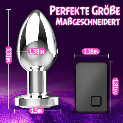 Analvibrator mit Metallgehäuse und 10 Vibrationsmodi für Männer und Frauen