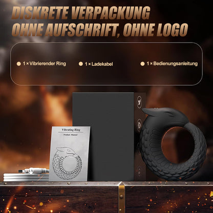 Dragon Thunder – Cock‑Ring mit 10 Vibrationsstufen, langlebiges Silikontoy