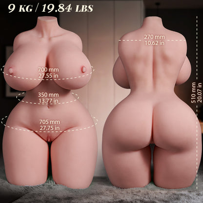 【freies Heizelement 】Lana – Wassertropfenbrüste × Hüftgöttin × echte, lineare Liebespuppe mit Weste