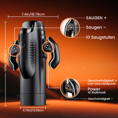 LETEN 10 Stoßen Saugen Heizen Masturbator Cup