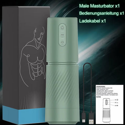 Abyss - 10 Saug- & 10 Vibrations-Vakuum-Penis-Pumpe Vergrößerungspumpe männlicher Masturbator