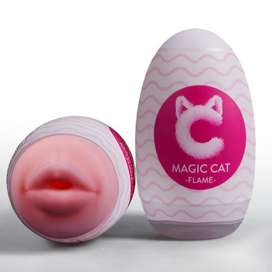 S-HANDE Realistischer Oralsex Tragbarer eiförmiger manueller Masturbator Orgasmusbegleiter für Zuhause und unterwegs