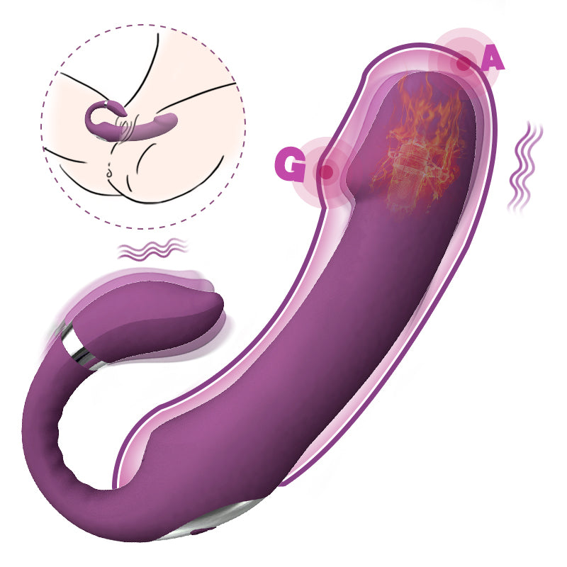 Ziehen Heizen Vibrator Multi-Punkt-Stimulation 10 Vibrationen Ziehen