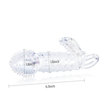 Transparentes vibrierendes Penishülle 19,6 cm